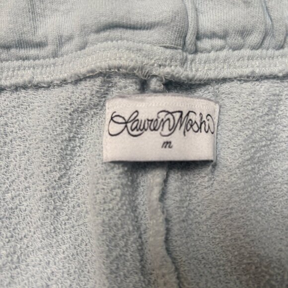 Lauren Moshi Rainbow Embroidered Jogger Sweatpants Blue Size Medium - Picture 2 of 9